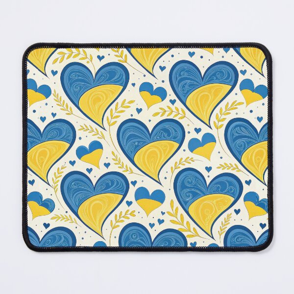 Item preview, Ukrainian Flag Heart Seamless Pattern for Solidarity. designed and sold by RGShirtWorks.