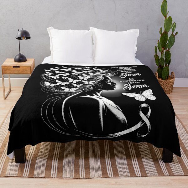 Item preview, I am The Storm Lung Cancer Awareness Black Women Queen designed and sold by WalshDrawnLaugh.