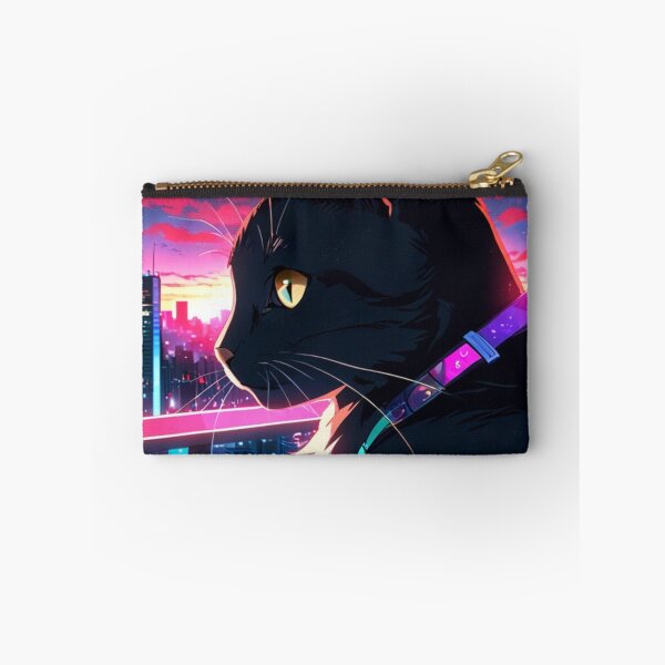 Item preview, Anime Cat in Neon Cyberpunk City designed and sold by Space-Galaxy.