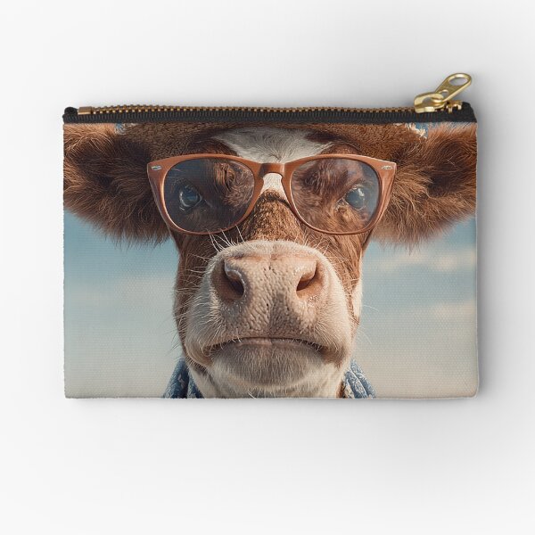 Vista previa del artículo con la obra «Una vaca con sombrero y gafas.», diseñado y vendido por sheptonian.
