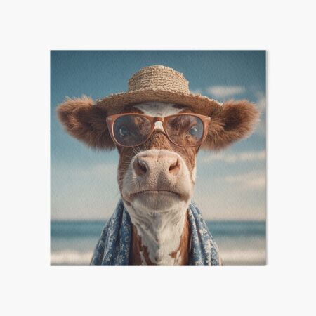 Item preview, A cow in a hat and glasses designed and sold by sheptonian.