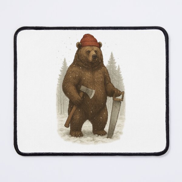Item preview, bear lumberjack designed and sold by RetroCode.