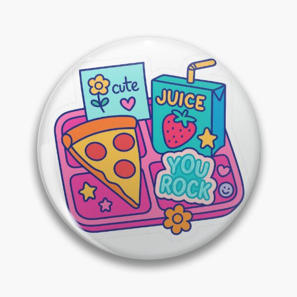Item preview, Back to school maximalist design with colorful lunch items and motivational notes, AI Generated designed and sold by dvoevnore.