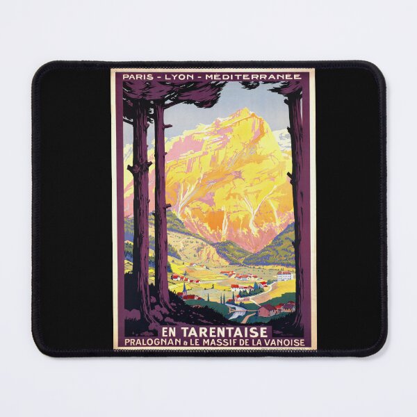 Item preview, Vintage Paris-Lyon-Méditerranée Railway Poster | French Alps Travel Art | Pralognan & Massif de la Vanoise | Art Deco Style designed and sold by artofuniverse.