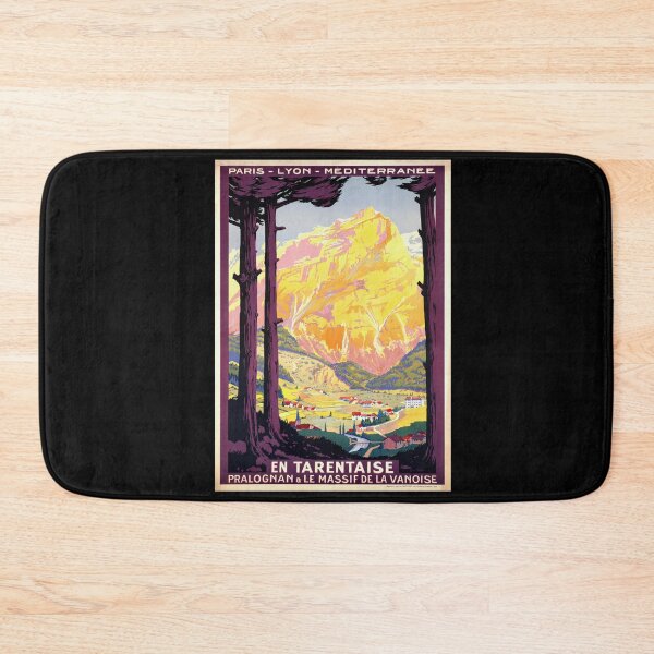 Item preview, Vintage Paris-Lyon-Méditerranée Railway Poster | French Alps Travel Art | Pralognan & Massif de la Vanoise | Art Deco Style designed and sold by artofuniverse.