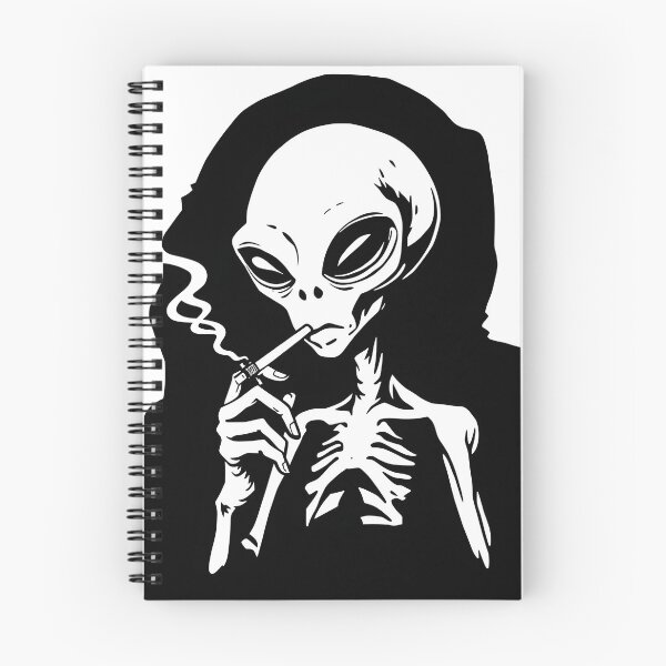 Item preview, Extraterrestre gris fumando designed and sold by ManateeMerchy.
