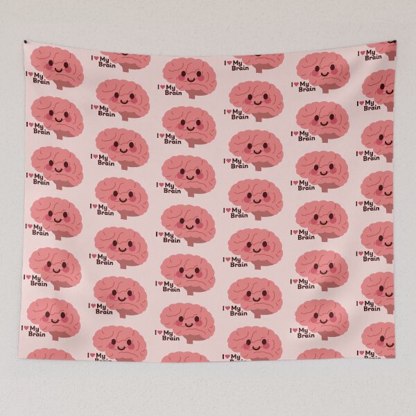 Item preview, I Love My Brain – Cute Smiling Brain designed and sold by OEKAKIYASAN.