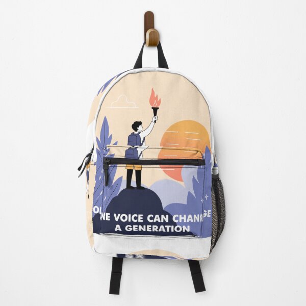 Item preview,  Torch of Change – Inspirational Leadership Illustration with Mountain Sunset Theme designed and sold by Leen Artie Studio.