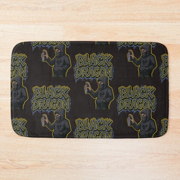 Item preview, Graffiti artist spraying Black Dragon  Hip Hop style Tag onto wall.  designed and sold by Grin.