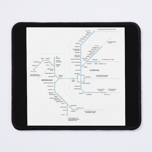 Item preview, Liverpool Birkenhead Transport Map designed and sold by KALEIDOSCOPE UK.
