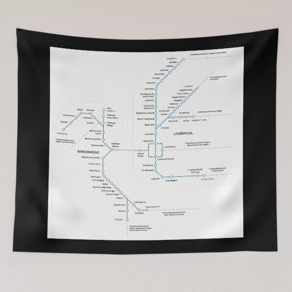 Item preview, Liverpool Birkenhead Transport Map designed and sold by KALEIDOSCOPE UK.