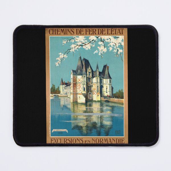 Item preview, Vintage Normandy Travel Poster | Château d'O Art Print | Chemins de Fer de l'État | French Railway Tourism | Art Nouveau Style designed and sold by artofuniverse.