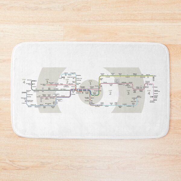 Item preview, Manchester Transport Train Map designed and sold by KALEIDOSCOPE UK.