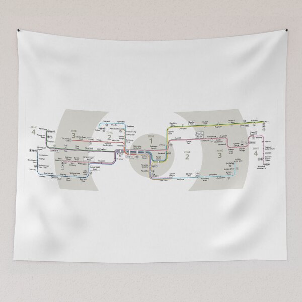 Item preview, Manchester Transport Train Map designed and sold by KALEIDOSCOPE UK.