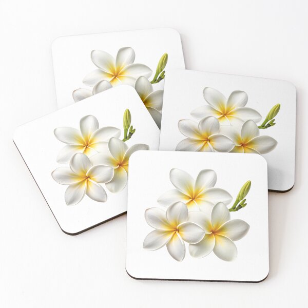 Item preview,  Captivating frangipani blossoms embody tropical elegance and serenity. designed and sold by Pram106.