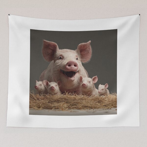 Item preview, A pig and her piglets designed and sold by sheptonian.