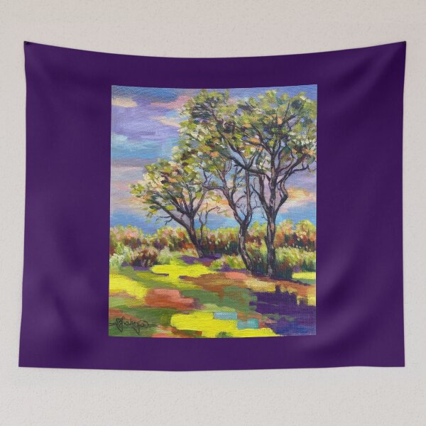 Item preview, Contemporary Australian landscape with trees acrylic painting designed and sold by Tahnja Wolter.