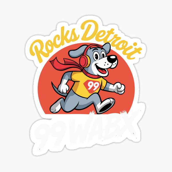 Item preview, 99 WABX ROCKS DETROIT Retro Radio Station FAN ART designed and sold by neveersay.
