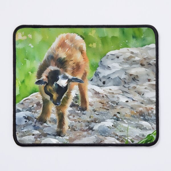 Item preview, Nigerian Dwarf Goat watercolor designed and sold by RobynPeters1836.