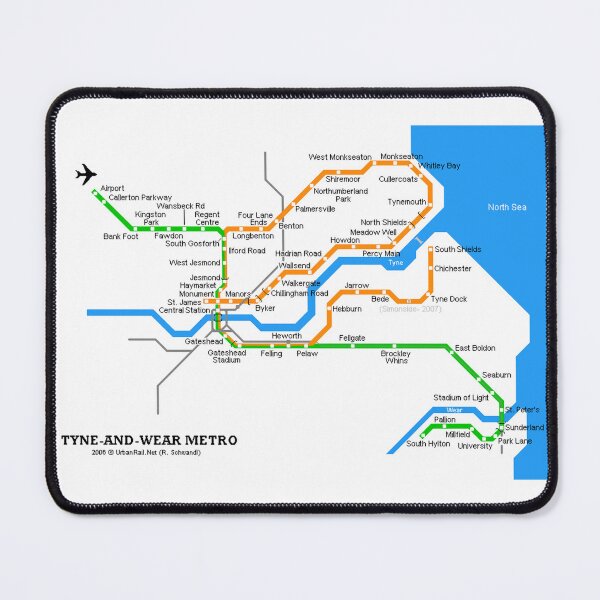 Item preview, Tyne and Wear Train Transport Map designed and sold by KALEIDOSCOPE UK.