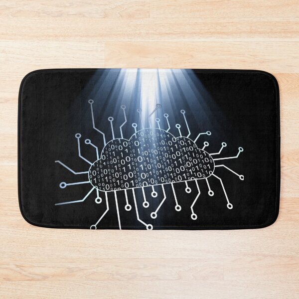 Item preview, Cloud Data Transfer – Futuristic Binary Cloud & Network Circuit Design designed and sold by ProDesignByMK.
