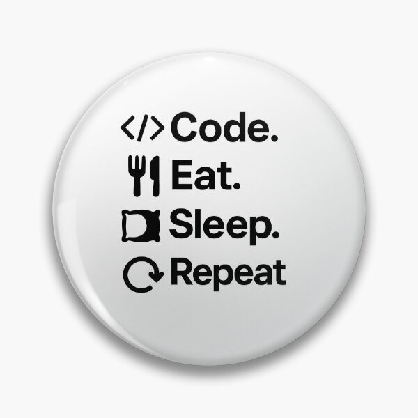 Item preview, Code. Eat. Sleep. Repeat. – Minimal Funny Coding Quote with Icons designed and sold by a-salah.