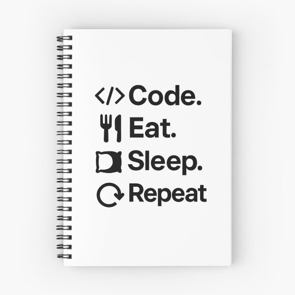 Item preview, Code. Eat. Sleep. Repeat. – Minimal Funny Coding Quote with Icons designed and sold by a-salah.