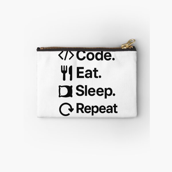 Item preview, Code. Eat. Sleep. Repeat. – Minimal Funny Coding Quote with Icons designed and sold by a-salah.