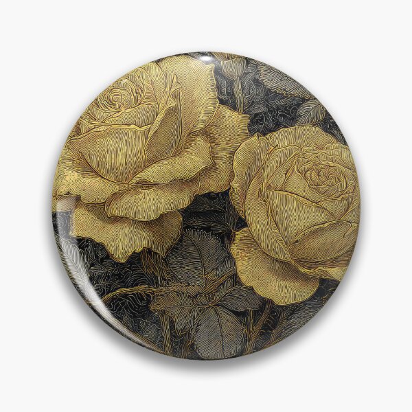 Item preview, Gold Etched Rose Pattern designed and sold by thewandswant.