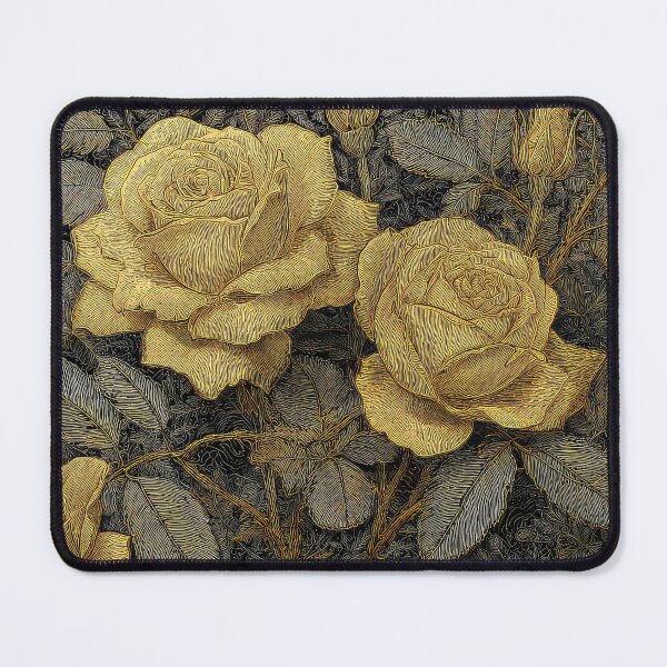 Item preview, Gold Etched Rose Pattern designed and sold by thewandswant.