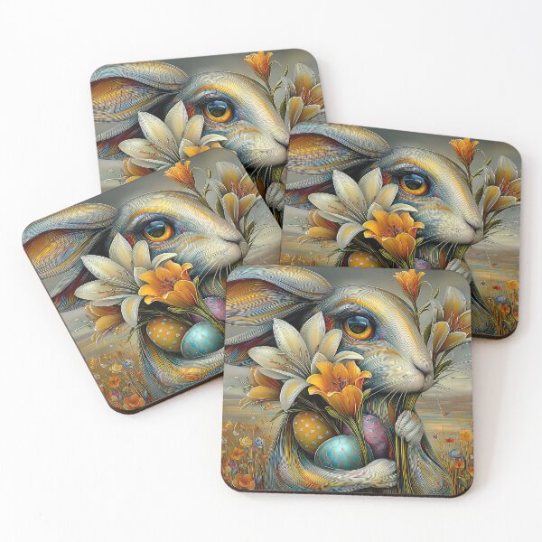 Item preview, Cute Hare Flowers Floral Rabbit designed and sold by thewandswant.