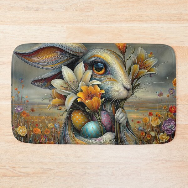 Item preview, Cute Hare Flowers Floral Rabbit designed and sold by thewandswant.