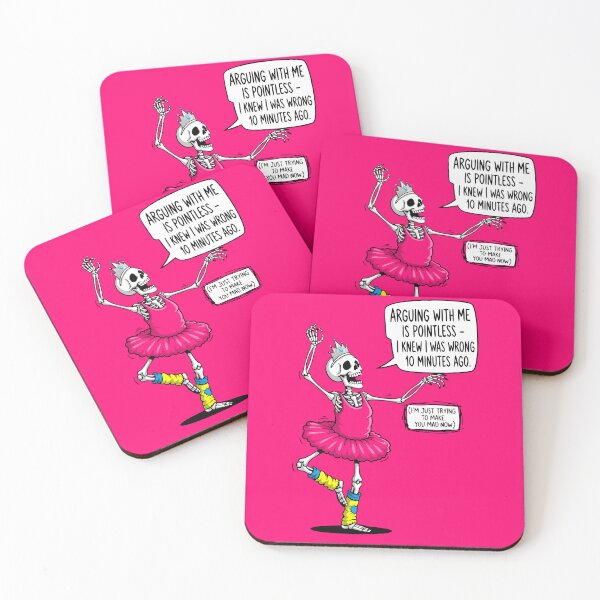 Item preview, Arguing with Me Is Pointless – Funny Skeleton Ballerina Sarcastic Quote designed and sold by pixelated_echoes.