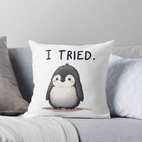 Item preview, Funny Meme - I Tried - Cute Penguin Effort designed and sold by hamishby.