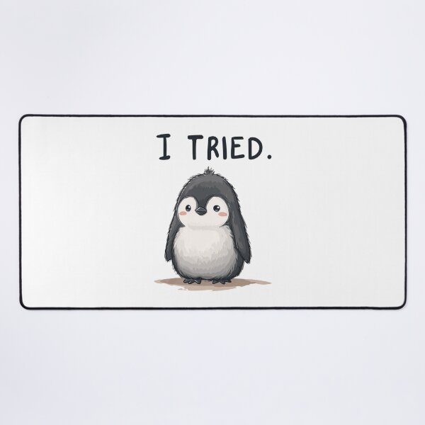Item preview, Funny Meme - I Tried - Cute Penguin Effort designed and sold by hamishby.