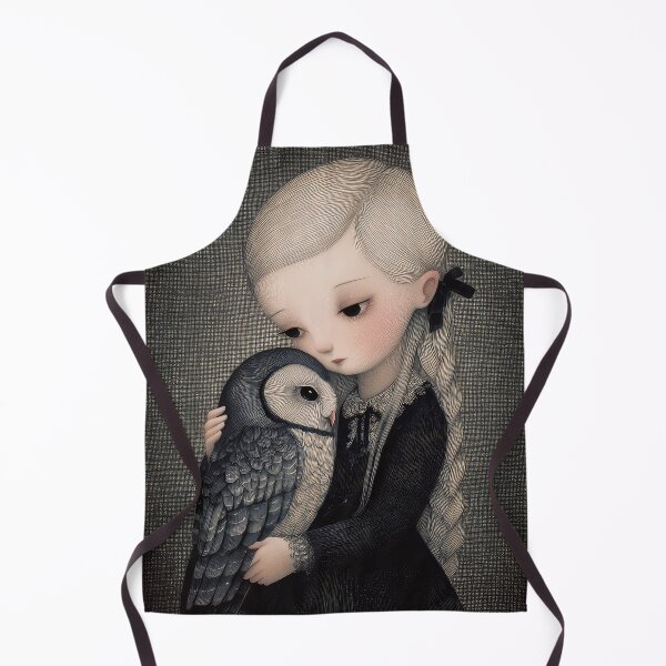 Item preview, Whimsical girl with owl designed and sold by thewandswant.