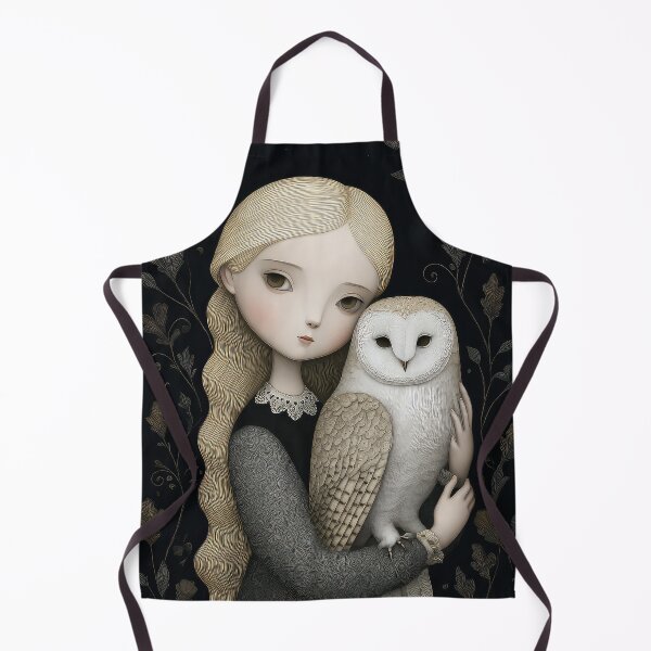 Item preview, Whimsical girl with owl designed and sold by thewandswant.