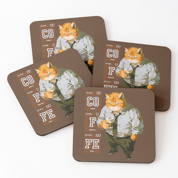 Item preview, COFFEE CAT – 疲憊上班族風 designed and sold by LiuBaoBao.