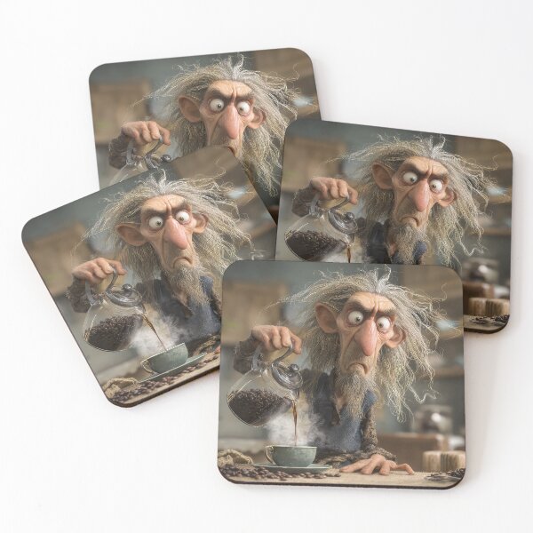 Item preview, Grumpy Old Man Making Morning Coffee designed and sold by thewandswant.