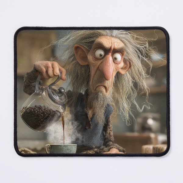Item preview, Grumpy Old Man Making Morning Coffee designed and sold by thewandswant.