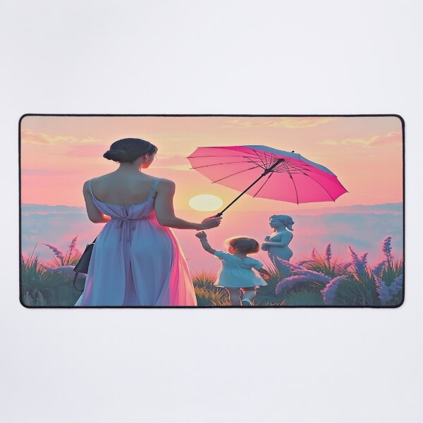 Item preview, THE AWAKENING OF A MATERNAL DREAM UNDER THE UMBRELLA – MADAME MONET AND HER CHILD: A PAINTING INSPIRED BY CLAUDE MONET. designed and sold by Ralek.