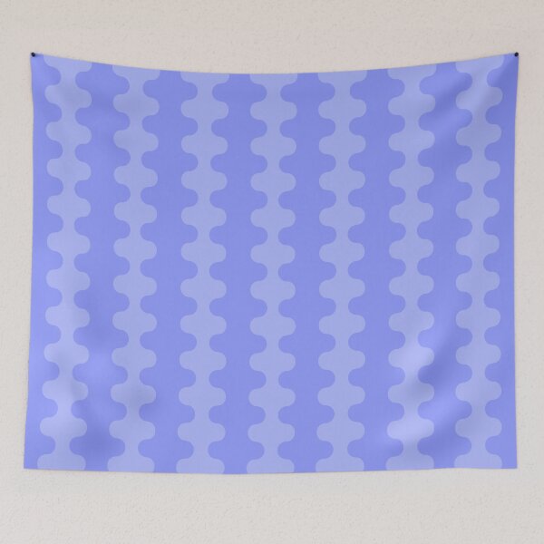 Item preview, Modern Retro Wavy Ogee A-Go-Go Pop Stripes in Periwinkle Purple designed and sold by kierkegaard.