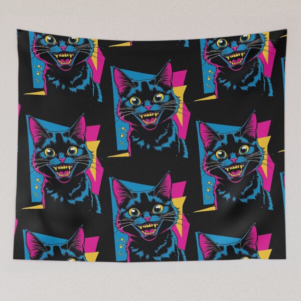 Item preview, The Black Cat Strikes Again with a Sinister Grin in Meow-lloween Nightmare. designed and sold by AddyTae.