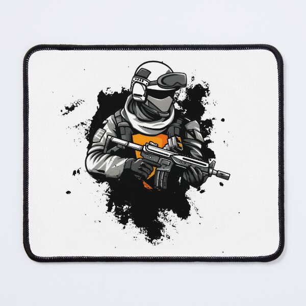 Item preview, Soldier Gaming Art – Futuristic Military Warrior with Machine Gun Design designed and sold by DASK-VIBES.
