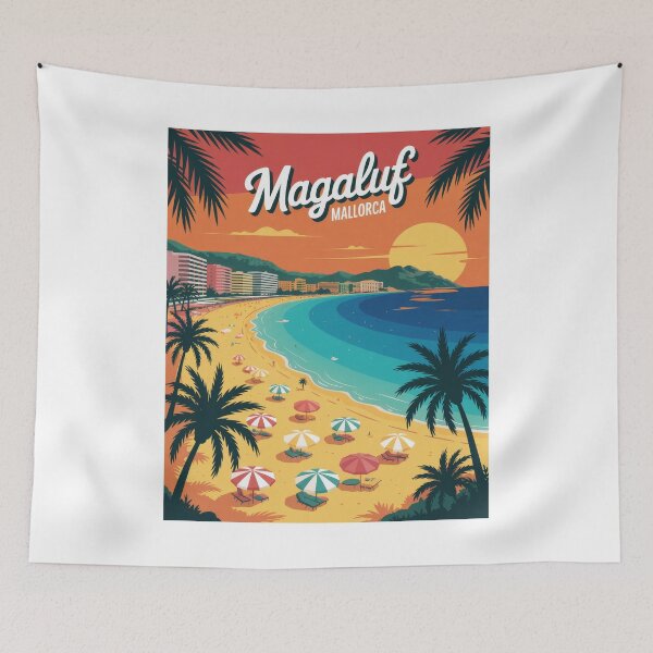 Item preview, Magaluf Mallorca Spain Sunset Retro Vintage Beach Design | Holiday, Sea & Summer Vibes designed and sold by pod24.