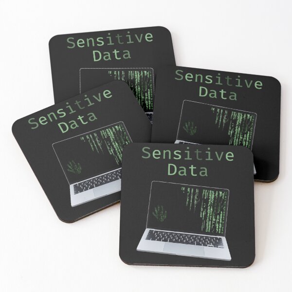 Item preview, Sensitive Data – Cybersecurity Hacker Laptop Warning Design designed and sold by ProDesignByMK.