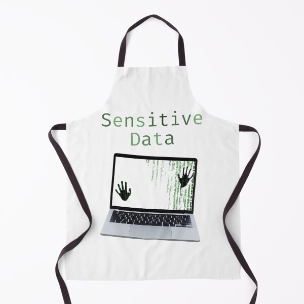 Item preview, Sensitive Data – Cybersecurity Hacker Laptop Warning Design designed and sold by ProDesignByMK.