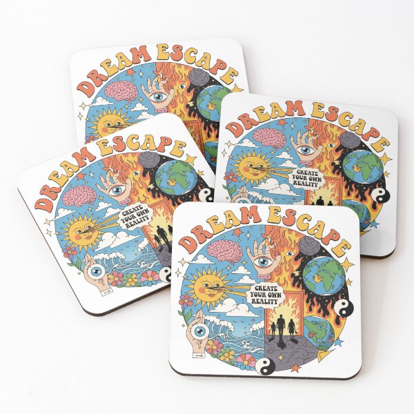 Item preview, Dream Escape - Create Your Own Reality - Retro Psychedelic Art designed and sold by DropRomance.
