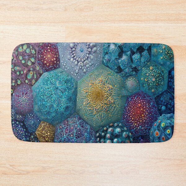 Item preview, Geometric Ocean Mosaic – Abstract Patterned Underwater Artwork designed and sold by Line Designs By Duck.