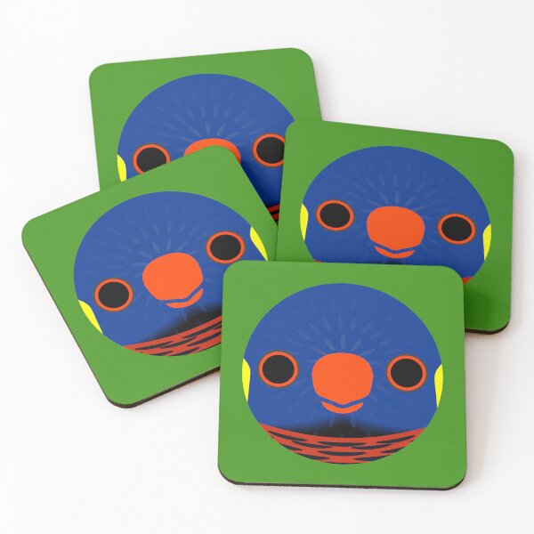 Item preview, The face of a Coconut lorikeet designed and sold by INKOYADO.